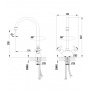 Смеситель для кухни Lemark plus Harmony LM1405C, двухвентильный, высокий излив