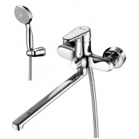 Смеситель для ванны Lemark Point LM0351C, однорычажный, длинный излив, с ручной лейкой