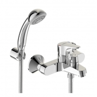 Смеситель для ванны Vidima NEXT BA371AA, однорычажный, короткий излив, ручной душ