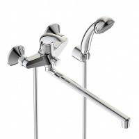 Смеситель для ванны Vidima ORION BA005AA, однорычажный, длинный излив, ручной душ