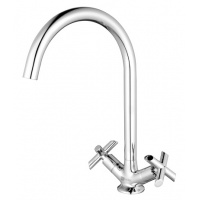Смеситель для кухни Lemark Practica LM7504C, двухвентильный, высокий излив