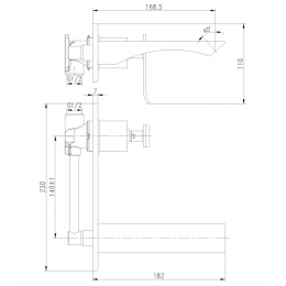 Смеситель для раковины Lemark Contest LM5826CW, встраиваемый с внутренней частью