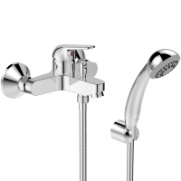 Смеситель для ванны Vidima FINE BA388AA, однорычажный, короткий излив, ручной душ