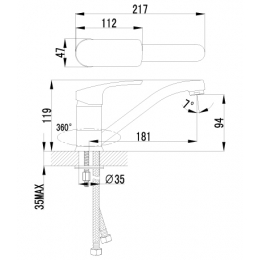 Смеситель для кухни Lemark plus Shape LM1704C, однорычажный, длинный излив