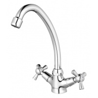 Смеситель для кухни Lemark Contour LM7404C, двухвентильный, высокий излив