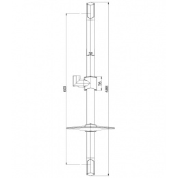 Штанга душевая Lemark LM8066C, с мыльницей