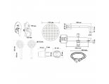 Душевая система ESKO Set_7in1, скрытый монтаж, излив, тропический душ, ручной душ