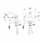 Смеситель для раковины Lemark Partner LM6546C, двухвентильный, средний излив