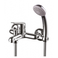 Смеситель для ванны Lemark Partner LM6552C, однорычажный, короткий излив, ручная лейка