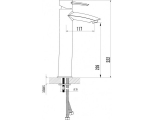Смеситель для раковины Lemark Atlantiss LM3209C, однорычажный, высокий излив