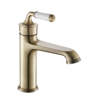 Смеситель для умывальника ESKO Prague PG26, однорычажный, литой излив, донный клапан, бронза