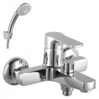 Смеситель для ванны Lemark plus Grace LM1512C, однорычажный, короткий излив, с ручной лейкой