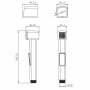 Гигиенический душевой комплект LEMARK LM8076C, лейка с держателем