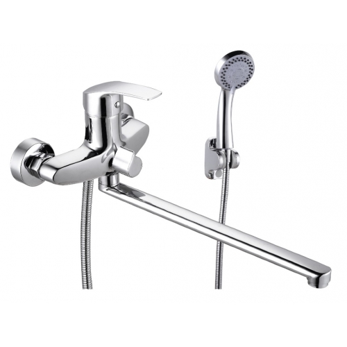 Смеситель для ванны VIEIR V204041, однорычажный, длинный излив, ручной душ купить в интернет магазине Санрай73