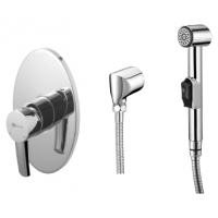 Смеситель с гигиеническим душем Lemark Atlantiss LM3219C, встраиваемый с внутренней частью