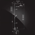 Душевая система Elghansa SHOWER SET 2308883-2L Set-24, однорычажная, излив, стойка, верхний и ручной