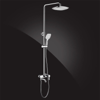 Душевая система Elghansa SHOWER SET 2330524-2L Set-25-New, однорычажная, излив, стойка, верхний и ру