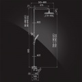 Душевая система Elghansa SHOWER SET 2330524-2L Set-25-New, однорычажная, излив, стойка, верхний и ру