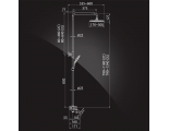 Душевая система Elghansa SHOWER SET 2330524-2L Set-25-New, однорычажная, излив, стойка, верхний и ру