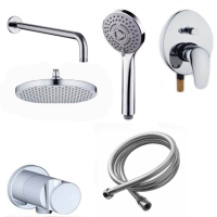 Душевая система ESKO Set_6in1, скрытый монтаж, тропический душ, ручной душ