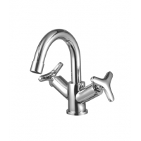 Смеситель для раковины Lemark plus Spirit LM1907C, двухвентильный, средний U-излив