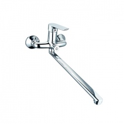 Смеситель для ванны и умывальника VODA Surface SF31, однорычажный, длинный излив, с аксессуарами