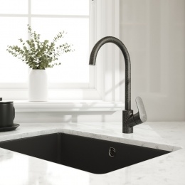Смеситель для кухни AM.PM Like F8007122, однорычажный, высокий излив, черный