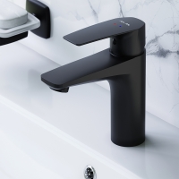 Смеситель для раковины AM.PM Gem F90A02122, однорычажный, черный