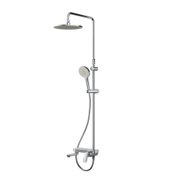 Душевая система AM.PM Like F0780700 однорычажный, поворотный излив, тропический и ручной душ, стойка
