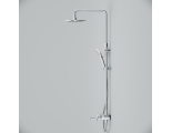 Душевая система AM.PM Like F0780700 однорычажный, поворотный излив, тропический и ручной душ, стойка