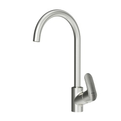 Смеситель для кухни AM.PM Like F8007111, однорычажный, высокий излив, сатин