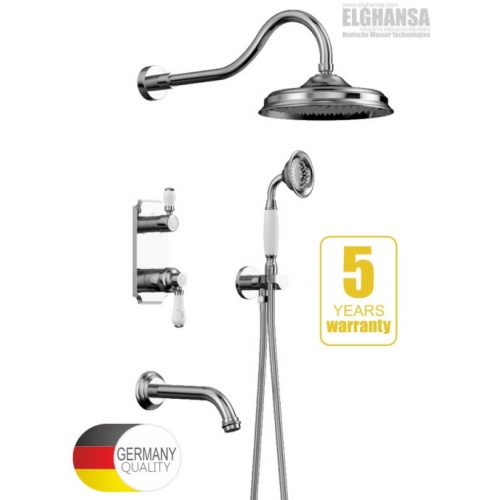 Душевая система Elghansa Terrakotta 54C0986 Set-26, встраиваемая, излив, верхний душ 220, ручной душ купить в интернет магазине Санрай73