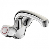 Смеситель для умывальника Vidima ISCAR BA166AA, двухвентильный, короткий излив