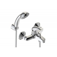 Смеситель для ванны Vidima ORION BA004AA, однорычажный, короткий излив, ручной душ