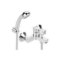 Смеситель для ванны Vidima LOGIK BA279AA, однорычажный, короткия излив, ручной душ