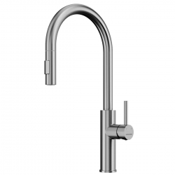 Смеситель для кухни Vanhausen VN15.230.100 однорычажный, выдвижная лейка, поворотный излив