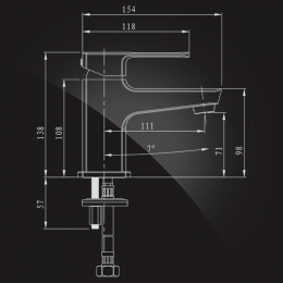 Смеситель для умывальника Elghansa SCARLETT NEW 1622245 однорычажный