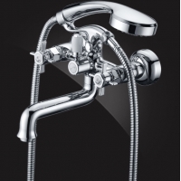 Смеситель для ванны Elghansa PRAKTIC 2312660, двухвентильный, короткий излив, душевой комплект