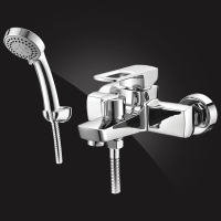 Смеситель для ванны Elghansa SCARLETT NEW 2322245, однорычажный, короткий излив, душевой комплект