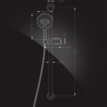 Душевой комплект Elghansa SHOWER RAIL SB-320, ручной душ, штанга-поручень 900 мм