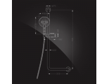 Душевой комплект Elghansa SHOWER RAIL SB-329, ручной душ, штанга-поручень 900 мм, угол