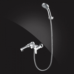 Смеситель для ванны Elghansa DYNAMIC 2336338, однорычажный, выдвижной излив,  душевой комплект