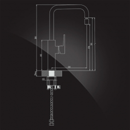 Смеситель для кухни Elghansa KITCHEN 56A1498, высокий излив, поворотный аэратор, однорычажный
