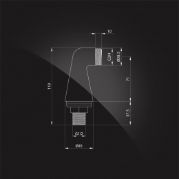 Уголки 70 мм для смесителя на край ванны Elghansa UNIT AC-34 , хром