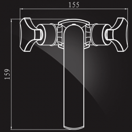 Смеситель для умывальника Elghansa NEW WAVE DELTA 1907593 двухвентильный