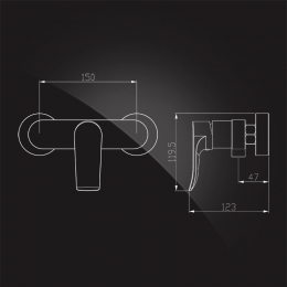 Смеситель для душа Elghansa HEZERLEY 3365246 однорычажный, без душевого комплекта