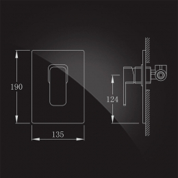 Смеситель с гигиеническим душем Elghansa MONDSCHEIN 3420235-BR07, встраиваемый, однорычажный