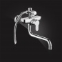 Душевая система Elghansa SHOWER SET 2304483-2L Set-12, однорычажная, излив, стойка, верхний и ручной
