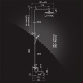 Душевая система Elghansa SHOWER SET 2304483-2L Set-12, однорычажная, излив, стойка, верхний и ручной