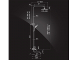 Душевая система Elghansa SHOWER SET 2304483-2L Set-12, однорычажная, излив, стойка, верхний и ручной